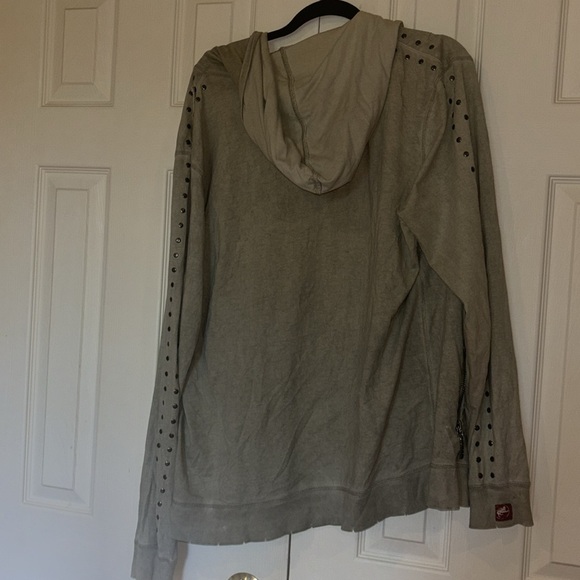 Parasuco men’s distressed zipper luxury studded hoodie  Sz XL - Picture 15 of 16
